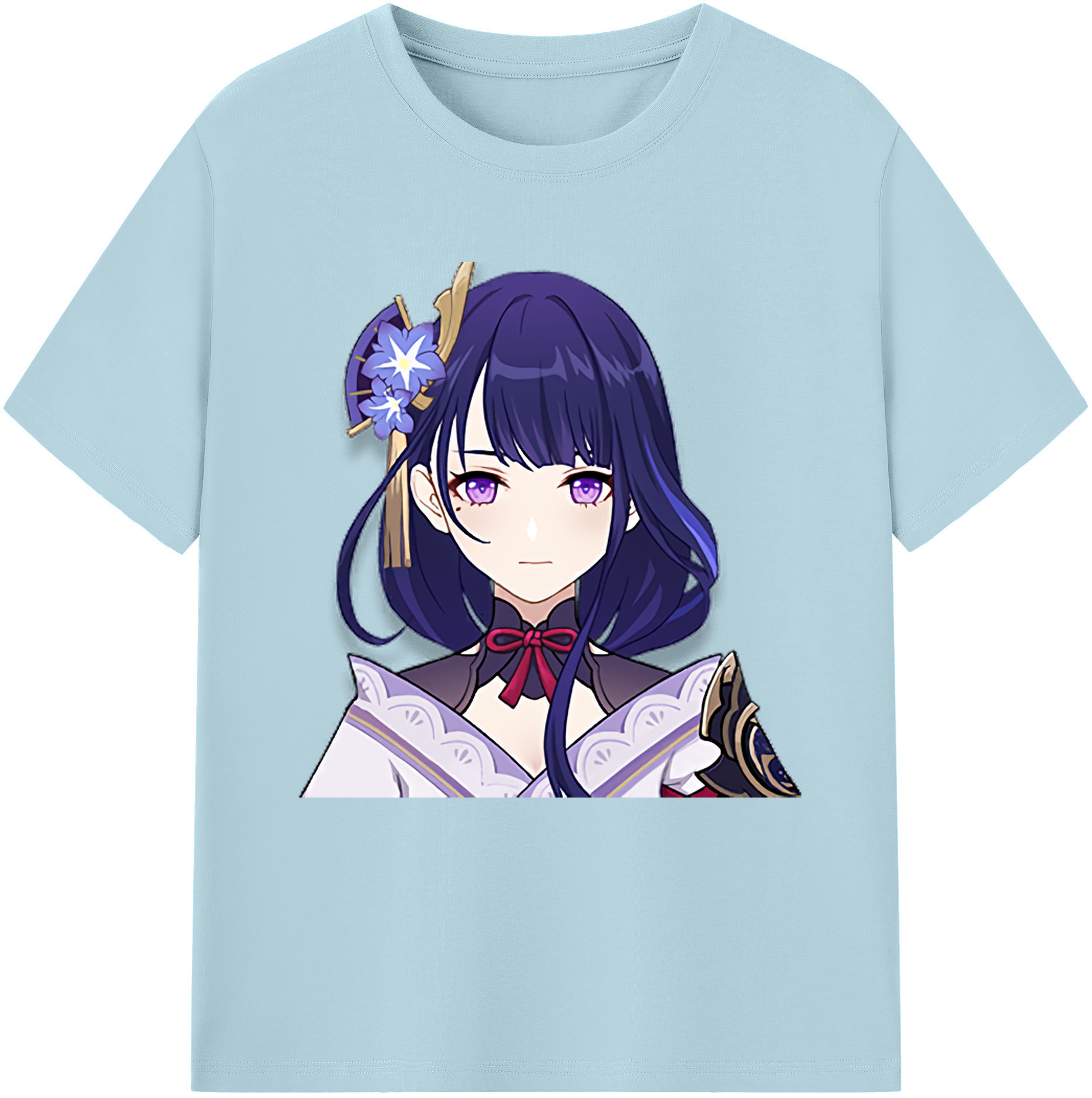 げんし神 雷電将軍 らいでんしょうぐん genshin Raiden Shogun 綿100％半袖Tシャツ（フロントプリント）